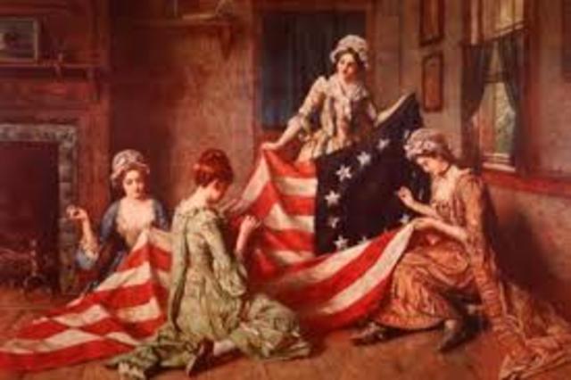 Betsy's Daughters Begin Sewing Flags