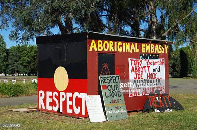 Aboriginal tent embassy in Canberra