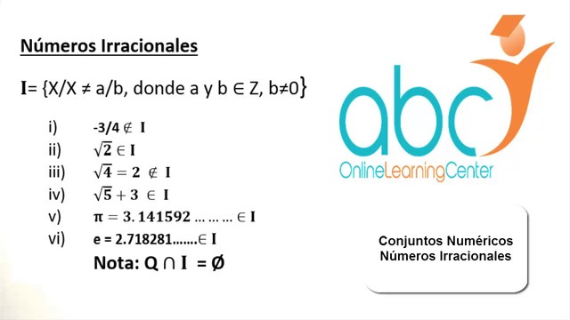 LOS  NUMEROS IRRACIONALES