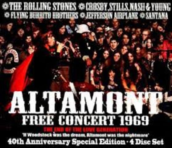 The rolling stones host the Altamont music festival