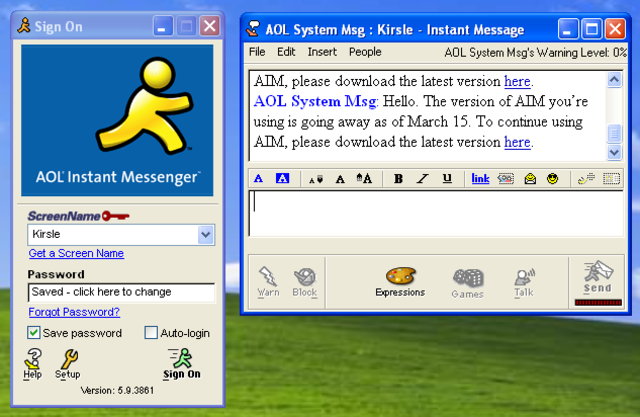 AIM (AOL Instant Messanger)