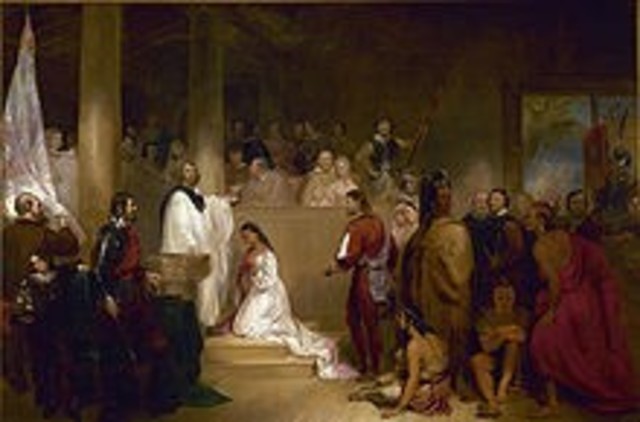 Pocahontas Marries John Rolfe