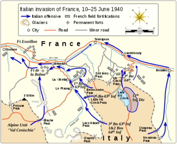 Germany and Italy's invasion of France