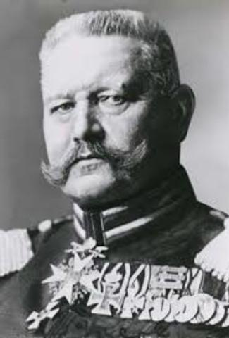 Death of President Hindenburg