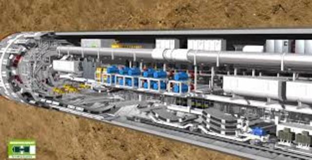 Dos enormes tuneladoras se encuentran a 40 metros por debajo del lecho marino del Canal de la Mancha