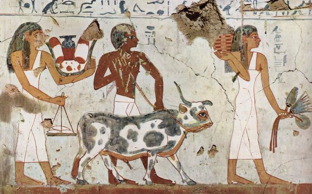 Pintura mural de la cámara funeraria de Amenemhet