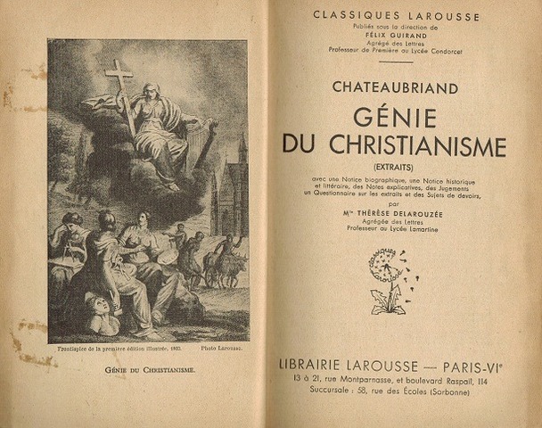 Se publica "El genio del cristianismo" de Chateaubriand