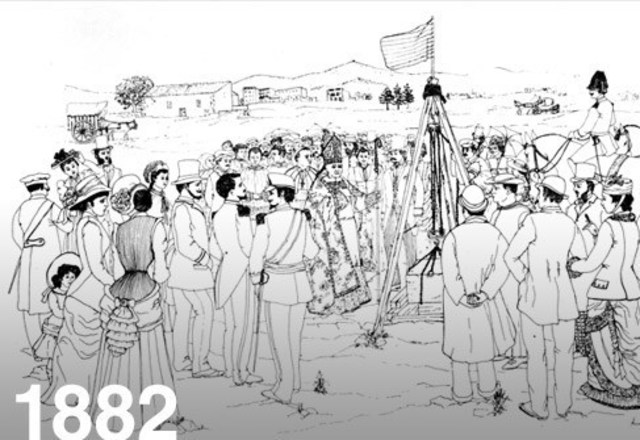 Se inicia la construcción del edificio según el diseño del arquitecto Francisco de Paula del Villar y Lozano