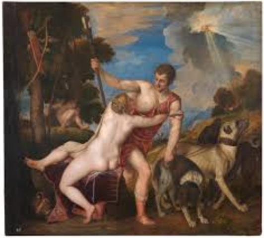 Venus and Adonis is Painted
