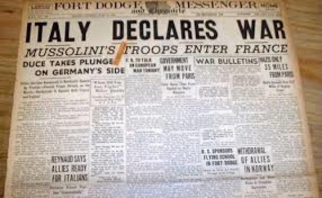 Italy Gets Involved In The War
