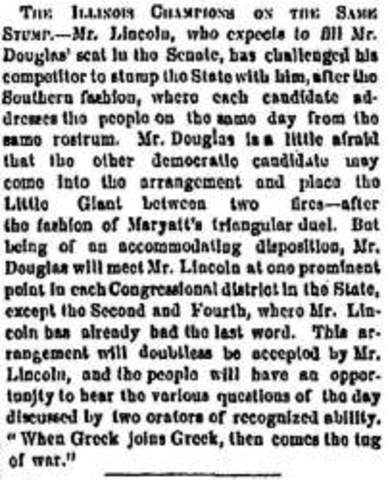 Lincoln Douglas Debate