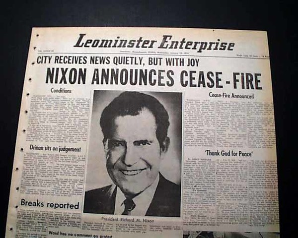 Cease-fire Signed in Paris