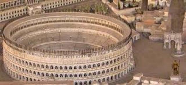 Roman Colosseum is built.