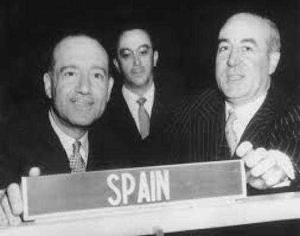 Entrada de España en la ONU