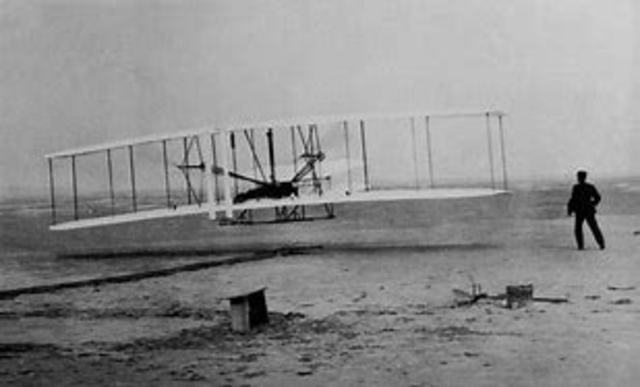 First powered airplane (Transportation)