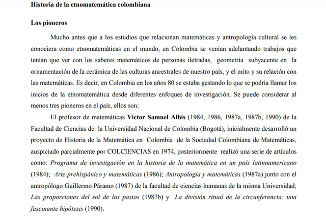 Inicios de la etnomatemática en Colombia