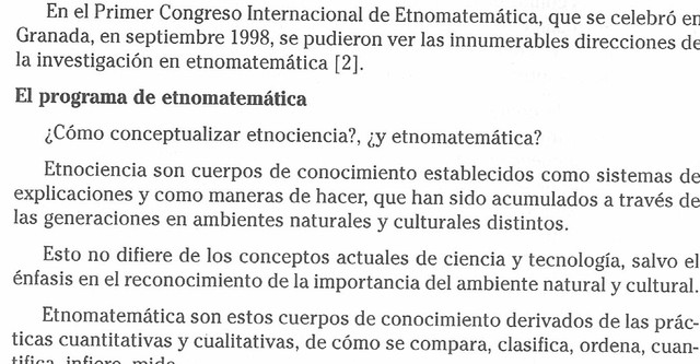 Primer Congreso Internacional de Etnomatemática