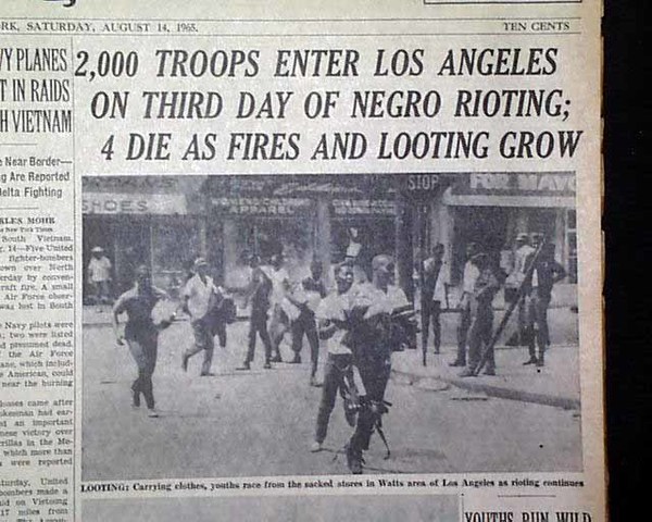 Race Riots in Watts and other cities