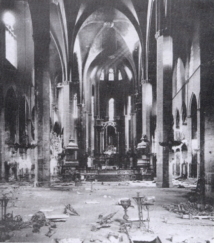 Restauración de la cripta incendiada