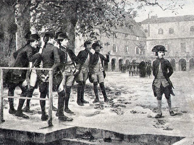 Napoleon graduates from a military academy