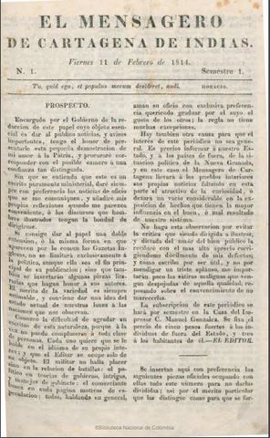 El mensagero de Cartagena de Indias.