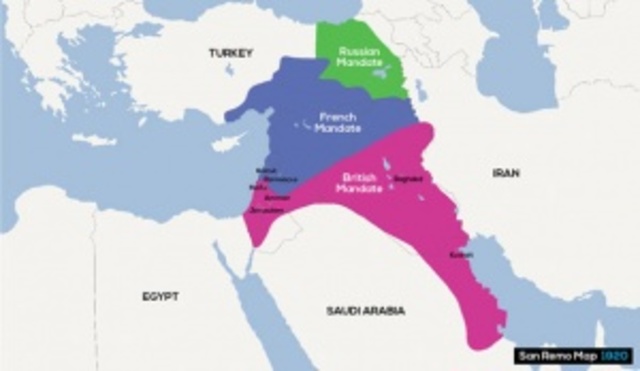 League of Nations Divides Former Ottoman Territories into Mandates