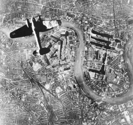 Atacs aeris de la Luftwaffe a Londres.