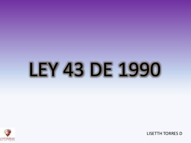 LEY&nbsp;43&nbsp;DE&nbsp;1990