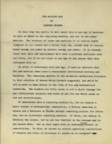 Norbert Wiener devised the idea of Cybernetics