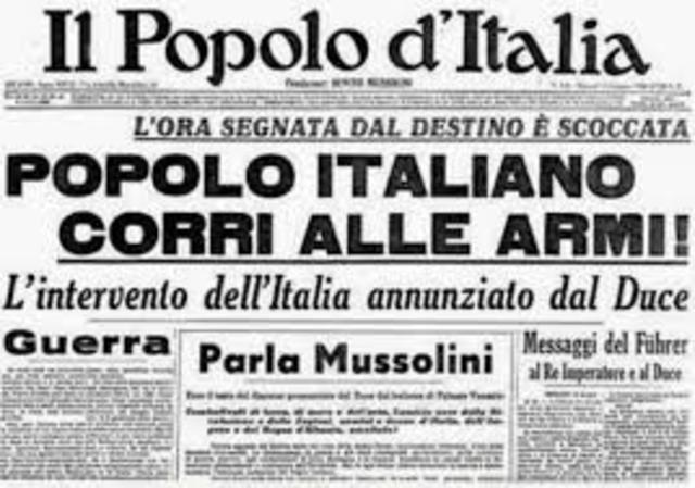 L'italia entra in guerra