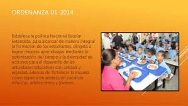 Ordenza 01-2014 Política de Jornada Escolar Extendida.