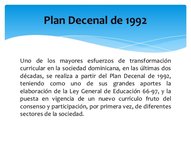 Plan Decenal de Educación