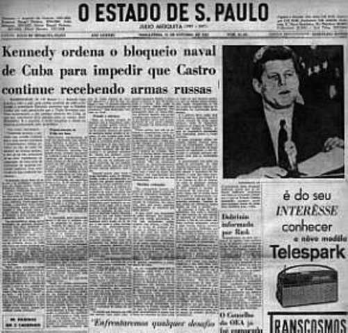 A crise dos mísseis: cartas Brasil - EUA