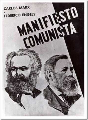 Marx y Egels publican el manifiesto comunista.