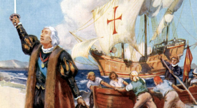 Christopher Columbus discovers America