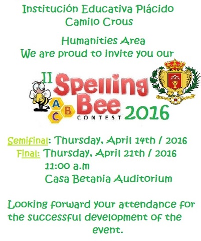 SECOND SPELLING BEE CONTEST
