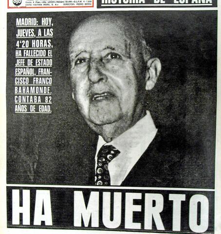 Muerte de Francisco Franco.
