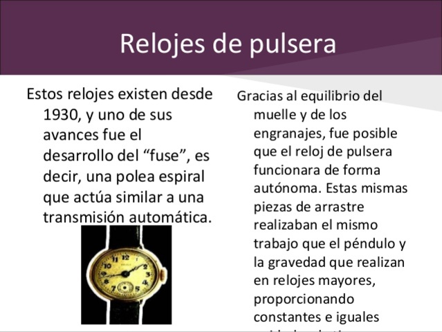 EL RELOJ DE PULSERA