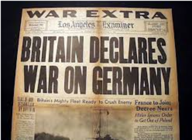 Great Britain and France Declare War