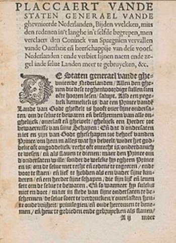 Plakkaat van Verlatinghe