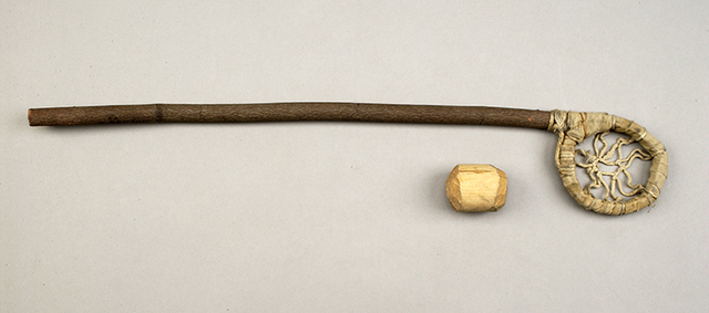 The first ever lacrosse stick