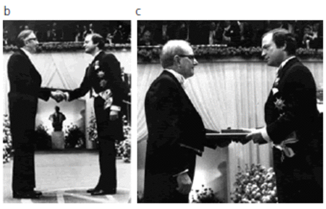 Godfrey Newbold junto con el dr James Ambrose