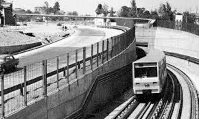 Primer tramo del metro de la Ciudad de México