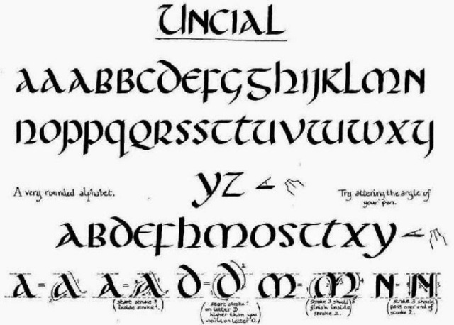 Letra uncial Siglo IX