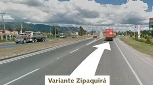 Llegada a la variante de cajica.