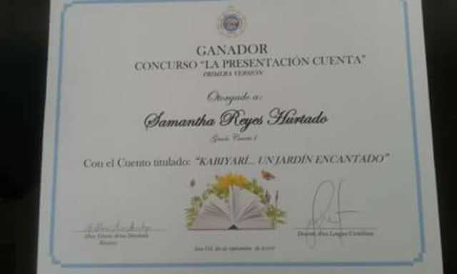 Mi primer premio a mejor cuento