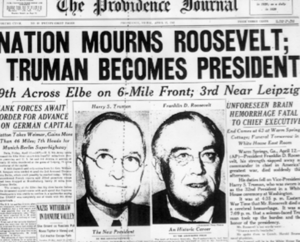 President Roosevelt Dies