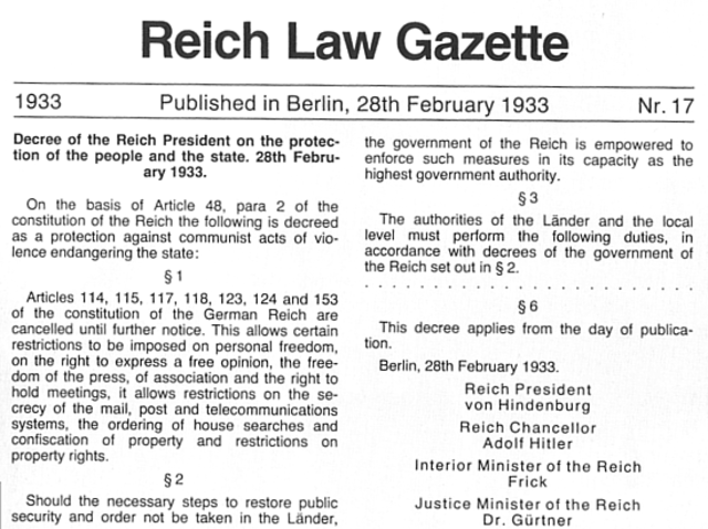 Nazi Decrees of 1933