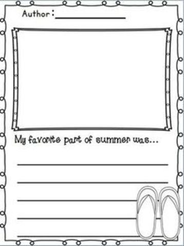 #4. What I Did Over the Summer Break Activity