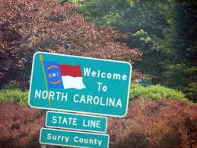 North Carolina became the ninth state to secede from union